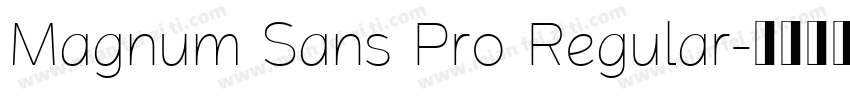 Magnum Sans Pro Regular字体转换